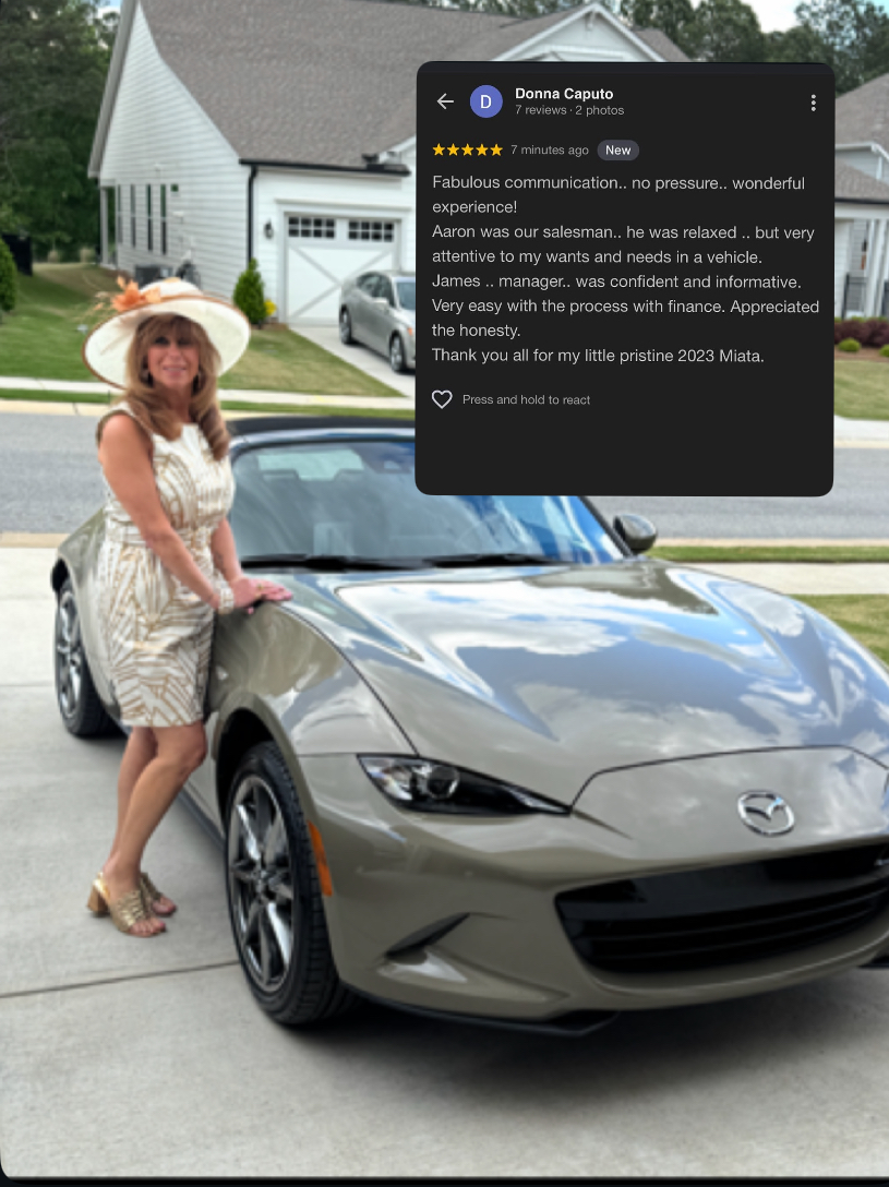 Donna Caputo - Mazda Miata Delivery